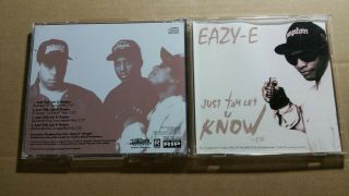 Eazy - E Just Tah Let U Know Rare Promo Cd Single G - Funk Gangsta Rap Mc Ren Yella