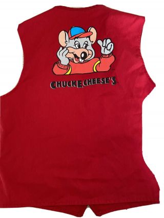 Rare: Chuck E.  Cheese’s/ Showbiz Pizza 1990’s Kid Check Vest (size Medium)