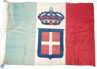 Rare Vintage Italian - Kingdom of Italy WWII Era Flag 23.  5 