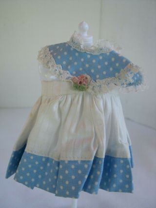 1950s Vintage For 8” - 9” Baby Doll Starlet Dot Snap Polka Dot & Lace Dress