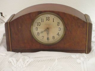 Antique Haven Mantle Clock Westminster Chimes Wood Case