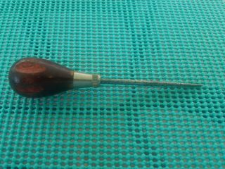 Vintage Antique Sears Craftsman Scratch Awl Red Wood Handle 9 - 3648 Usa 6 - 1/2 "