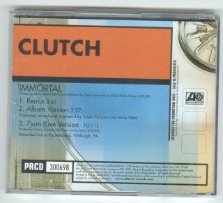 Clutch - Immortal Promo Ep Cd Rare With Unreleased 10 Min.  Live Track