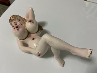 Rare Vintage Ceramic Risqué Nude Woman Novelty Salt & Pepper Shaker Xxx