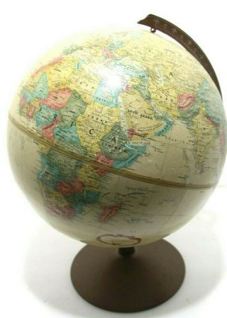 Vintage Replogle 12 Inch Diameter Globe World Classic Series W/ Metal Base Ussr