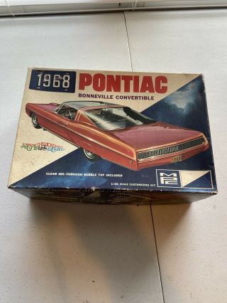 Mpc 1968 Pontiac Bonneville Box Only No Kit Just Box Circa 1968