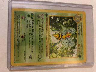 Beedrill 17/102 Shadowless Base Set Rare Pokemon Card