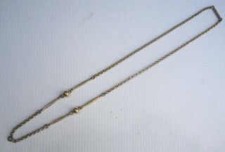 Antique Edwardian Gold Plated Chain Necklace with Barrel Clasp 2