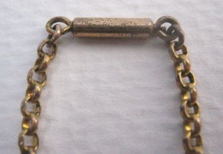 Antique Edwardian Gold Plated Chain Necklace with Barrel Clasp 3