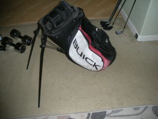 Nike Tiger Woods Buick Logo Golf Stand Bag Rare Black Red White