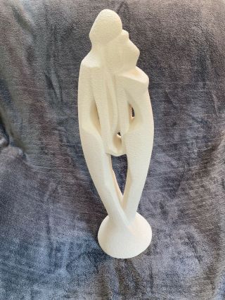 1993 Art Deco Royal Haeger Nude Woman And Man Statue