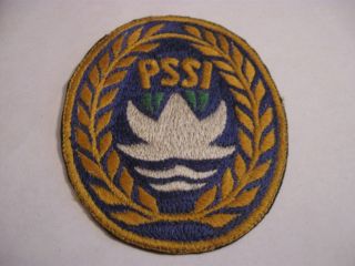 Rare Old Indonesia Football Association Pssi Large Woven Blazer Badge Patch