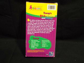 VHS Rare Barney Barney ' s Sing Along Red Yellow and & Blue 2