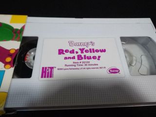 VHS Rare Barney Barney ' s Sing Along Red Yellow and & Blue 3
