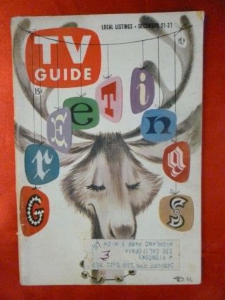 Detroit Dec 21 1957 Tv Guide Christmas Jack Lemmon Eloise Leave It To Beaver