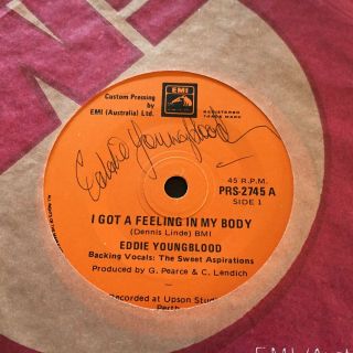 Eddie Youngblood - - I Got A Feeling In My Body - Rare Oz Emi Custom Elvis Presley