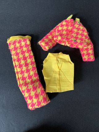 Vintage Mod Barbie Check The Suit 1794 Jacket,  Pants & Yellow Top