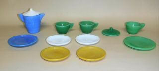 Vintage Akro Agate Childrens Dishes 12 Pc