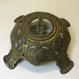 Antique Ornate Cast Iron Oil Lamp Base Gwtw Parlor Banquet