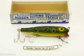 Vintage Florida Made Bender & Flynn Darter Antique Fishing Lure Frog Cf6