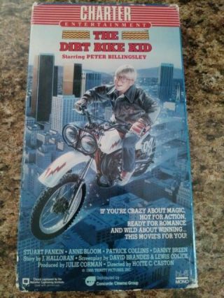 The Dirt Bike Kid Vhs 1986 Rare/oop Charter Entertainment Peter Billingsley
