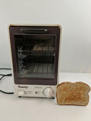 Rare Sanyo Toasty Oven Sk - 3f Space Saving Toaster Oven Vintage B2