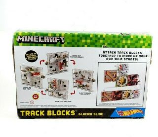 RARE Minecraft Hot Wheels Track Blocks Glacier Slide (box) 2