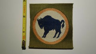 Extremely Rare Wwi 92nd Buffalo Division Liberty Loan Patch.  Rare
