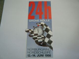 24 HOURS STUDEN NURBURGRING 1998 NORDSCHLEIFE STICKER VERY RARE BMW PORSCHE RS 2
