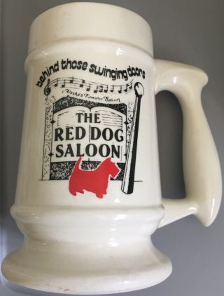 Rare Vintage 1987 The Red Dog Saloon Bar Beer Stein Tom’s Pots Juneau,  Alaska