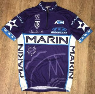 Marin De Marchi Manitou Purple Rare Vintage Cycling Jersey Size M