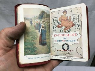 Antique Book " Evangeline " By Henry Wadsworth Longfellow - 1800s Small Book