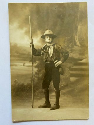 Antique Real Photo Postcard Rppc - Appears To Be A Boy Scout