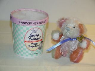 Vintage Annette Funicello Rainbow Herbeart Beary Licious Ice Cream Bear 5 " Wtags