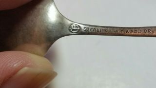 Old Town Mill London CT.  W.  E.  Saxton signed Sterling Souvenir Spoon N Res 3
