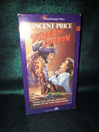 Tower Of London (vhs,  1962,  Horror,  Rare Oop) Vincent Price Roger Corman