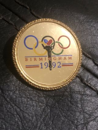 Very Rare Birmingham 1992 Olympic Games Pin Badge Candidate Bid City Barcelona