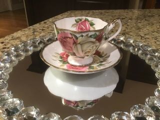 Queen Anne Lady Sylvia Tea Cup And Saucer Set Bone China England