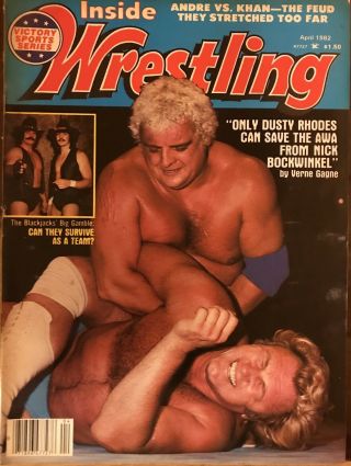 Inside Wrestling April 1982 Dusty Rhodes Nick Bockwinkel Vg Wwe Wwf Awa Nwa Rare