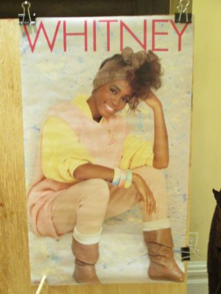 Whitney Houston - Whitney - 13.  25 X 22 Inches Rare 1985 Promo Poster