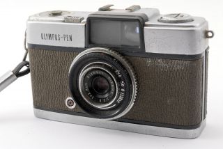 Rare First Model Olympus Pen Half Frame Film Camera D.  Zuiko 2.  8cm F/3.  5 (3431)