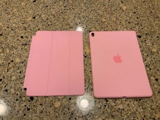 Rare Ipad Pro 9.  7in Apple Silicone Pink Sand Case And Smart Cover