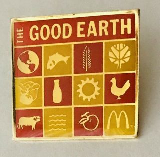 Mcdonalds The Good Earth Restaurant Pin Badge Rare Vintage (h7)