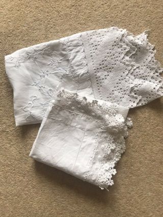 Vintage Square White Lace Tablecloths