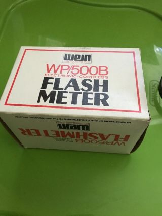 Wein Flash Meter Model Wp500b Vntg Rare Deadstock,  Tk 79