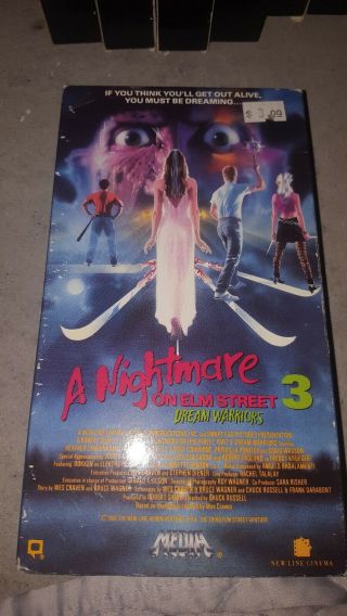 A Nightmare On Elm Street 3 Vhs Astral Media Rare Oop Htf