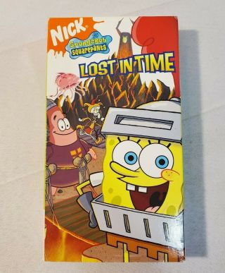 Spongebob Squarepants Lost In Time Vhs Video Tape Cartoon (vhs,  2006) Very Rare