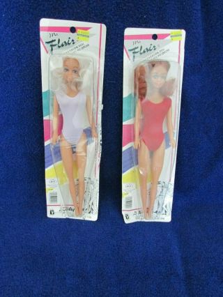 Two Vintage Ms.  Flair Totsy Clone Barbie Dolls - In