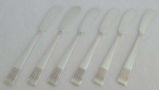 6 National Silver Co.  Calvalcade Butter Knives Spreaders Silver Plate Set 6