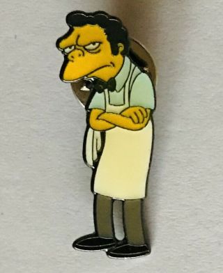 Moe The Barman The Simpsons Pin Badge Fox Cartoon Rare Vintage (d8)